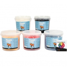 Foam Clay® , Primärfarben, 5x560g/ 1 Pck