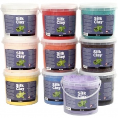 Silk Clay®, Sortierte Farben, 10x650g/ 1 Pck