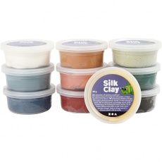 Silk Clay®, sanfte, dezente Farben, 10x40g/ 1 Pck