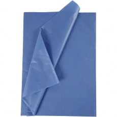 Seidenpapier, Blatt 50x70 cm, 17 g, Blau, 10Bl./ 1 Pck