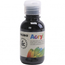 PRIMO Acrylfarbe in ausgezeichneter Qualität, Schwarz, 125ml/ 1 Fl.