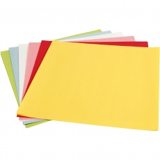 Leichtes, helles Papier, 30x30 cm, 80 g, Standard-Farben, 12Bl./ 1 Pck