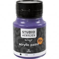 Creall Studio Acrylfarbe, Deckend, violet (25), 1x500ml/ 1 Fl.