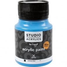 Creall Studio Acrylfarbe, Deckend, primary blue (30), 1x500ml/ 1 Fl.