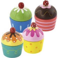 VIGA Cupcakes, Größe 4x5,5 cm, 4Teile/ 1 Pck