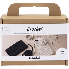 Mini Kreativ Set Häkeln, Tasche mit Rose, 1Pck/ 1 Pck