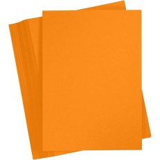 Karton, farbig, A5, 180 g, Orange, 100Bl./ 1 Pck