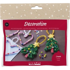 Mini Kreativ Set Dekoration, Herzen und Weihnachtsbäume, 1Pck/ 1 Pck