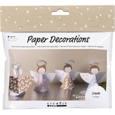 Mini Kreativ Set Papierdeko, Engel, Sortierte Farben, 1Pck/ 1 Pck