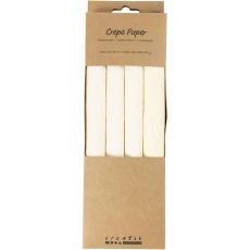 Krepppapier, Blatt 25x60 cm, Kreppanteil: 180%, 105 g, Creme, 4Bl./ 1 Pck