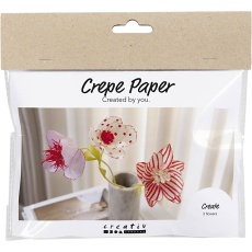 Mini Kreativ Set Krepppapier, Blumen, Pastellfarben, 1 Pck