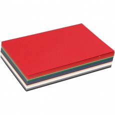 Weihnachts-Karton, A6, Blatt 105x148 mm, 180 g, Sortierte Farben, 120Bl. sort./ 1 Pck