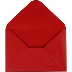 Kuvert, Umschlaggröße 11,5x16 cm, 110 , Rot, 1x10Stk/ 1 Pck