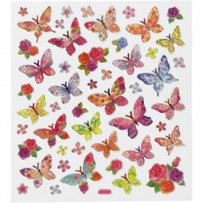 Sticker, Schmetterlinge, 15x16,5 cm, 1 Bl.