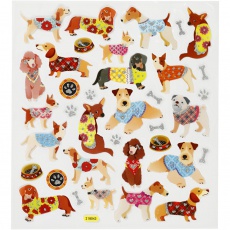 Sticker, Hunde, 15x16,5 cm, 1 Bl.