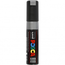 Posca Marker , 8 mm, broad, Silber, 1 Stk