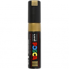 Posca Marker , 8 mm, broad, Gold, 1 Stk