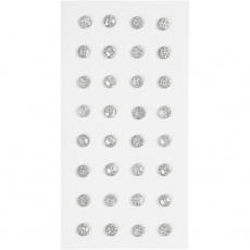 Strasssteine, D 8 mm, Silber, 1x32Stk/ 1 Pck