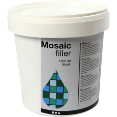Mosaikfliesen-Fugenmasse, Schwarz, 1x1000ml/ 1 Eimer