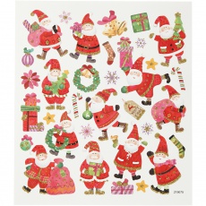 Sticker, Happy Santa Claus, 15x16,5 cm, 1Bl./ 1 Bl.