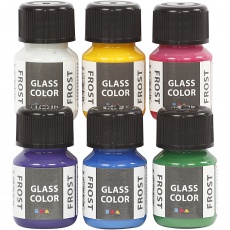Glass Color Frost, Sortierte Farben, 6x30ml/ 1 Pck