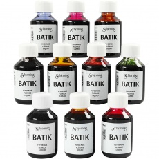 Batikfarbe, Sortierte Farben, 100 ml/ 10 Pck