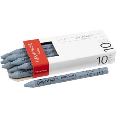 CARAN D’ACHE Neocolor I - Ölkreide, L 10 cm, Dicke 8,5 mm, Grau (005), 10Stk/ 1 Pck