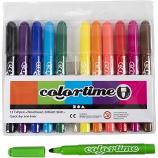 Colortime Marker, Strichstärke 5 mm, Standard-Farben, 1x12Stk/ 1 Pck