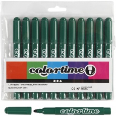 Colortime Marker, Strichstärke 5 mm, Dunkelgrün, 1x12Stk/ 1 Pck