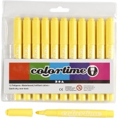 Colortime Marker, Strichstärke 5 mm, Zitronengelb, 1x12Stk/ 1 Pck