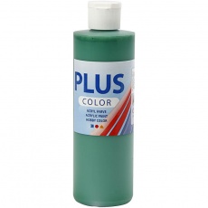 Plus Color Bastelfarbe, Brillantgrün, 1x250ml/ 1 Fl.