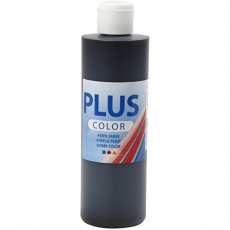 Plus Color Bastelfarbe, Schwarz, 250ml/ 1 Fl.