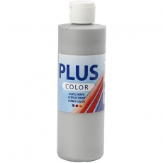 Plus Color Bastelfarbe, Silber, 250ml/ 1 Fl.