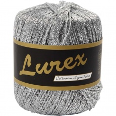 Lurexgarn, L 160 m, Silber, 25g/ 1 Knäuel