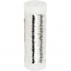 Silberdraht, Dicke 0,2 mm, Versilbert, 1x110m/ 1 Rolle, 50 g