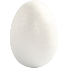 Styropor-Eier, H 4,8 cm, Weiß, 1x10Stk/ 1 Pck