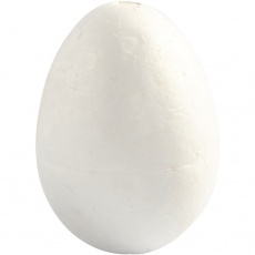 Styropor-Eier, H 6 cm, Weiß, 1x5Stk/ 1 Pck