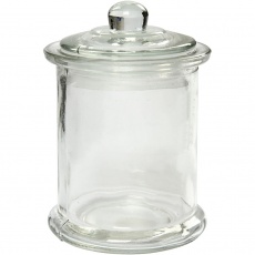 Vorratsglas mit Deckel, H 14,5 cm, D 8 cm, 10 Stk/ 10 Box