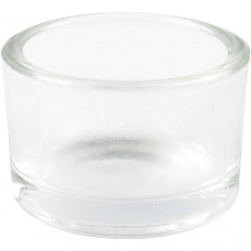 Teelichtglas, H 3,2 cm, D 5 cm, 48 Stk/ 48 Box
