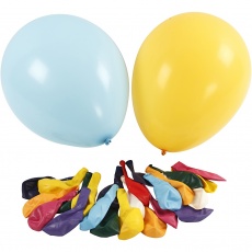 Riesenballons, D 43 cm, Sortierte Farben, 1x50Stk/ 1 Pck