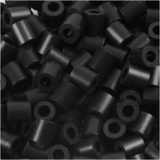 Fotoperlen, Größe 5x5 mm, Lochgröße 2,5 mm, medium, Schwarz (1), 6000Stk/ 1 Pck