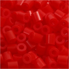 Fotoperlen, Größe 5x5 mm, Lochgröße 2,5 mm, medium, Rot(19), 1100Stk/ 1 Pck