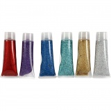 Glitter-Gel, Sortierte Farben, 6x18ml/ 1 Pck