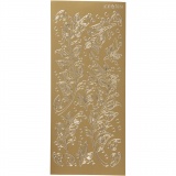 Sticker, Blätter, 10x23 cm, Gold, 1 Bl.