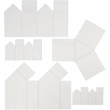 Formmatten, Häuser und Dreiecke, H 6-14,5 cm, Transparent, 1x5Stk/ 1 Pck