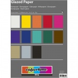 Glanzpapier, 24x32 cm, 80 g, Sortierte Farben, 50Bl./ 1 Pck