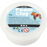 Foam Clay® , Glitter, Weiß, 1x35g/ 1 Dose