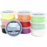 Foam Clay® , Glitter, Sortierte Farben, 10x35g/ 1 Pck