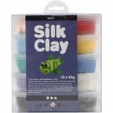 Silk Clay®, Basic 1, Sortierte Farben, 10x40g/ 1 Pck