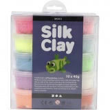 Silk Clay®, Basic 2, Sortierte Farben, 10x40 g/ 1 Pck